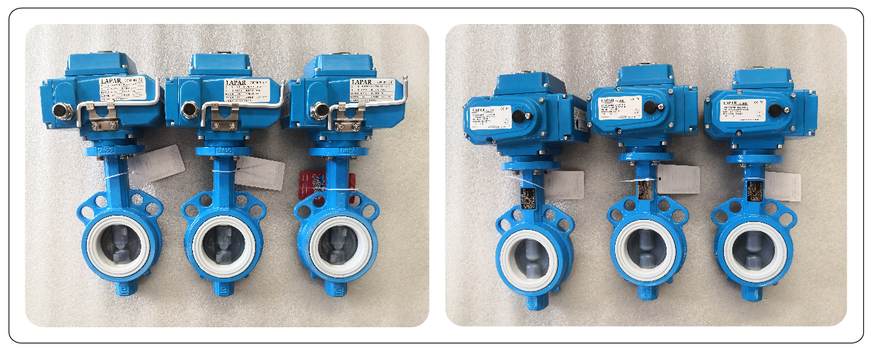 电动衬氟蝶阀实物图